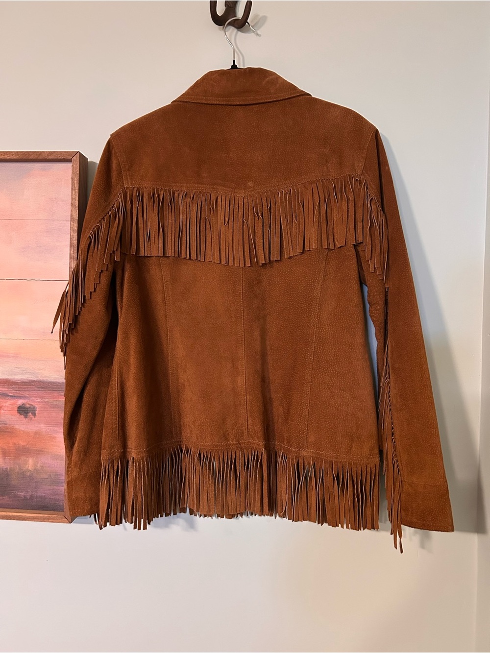 Vintage Suede Fringe Leather Jacket - Picture 2 of 3
